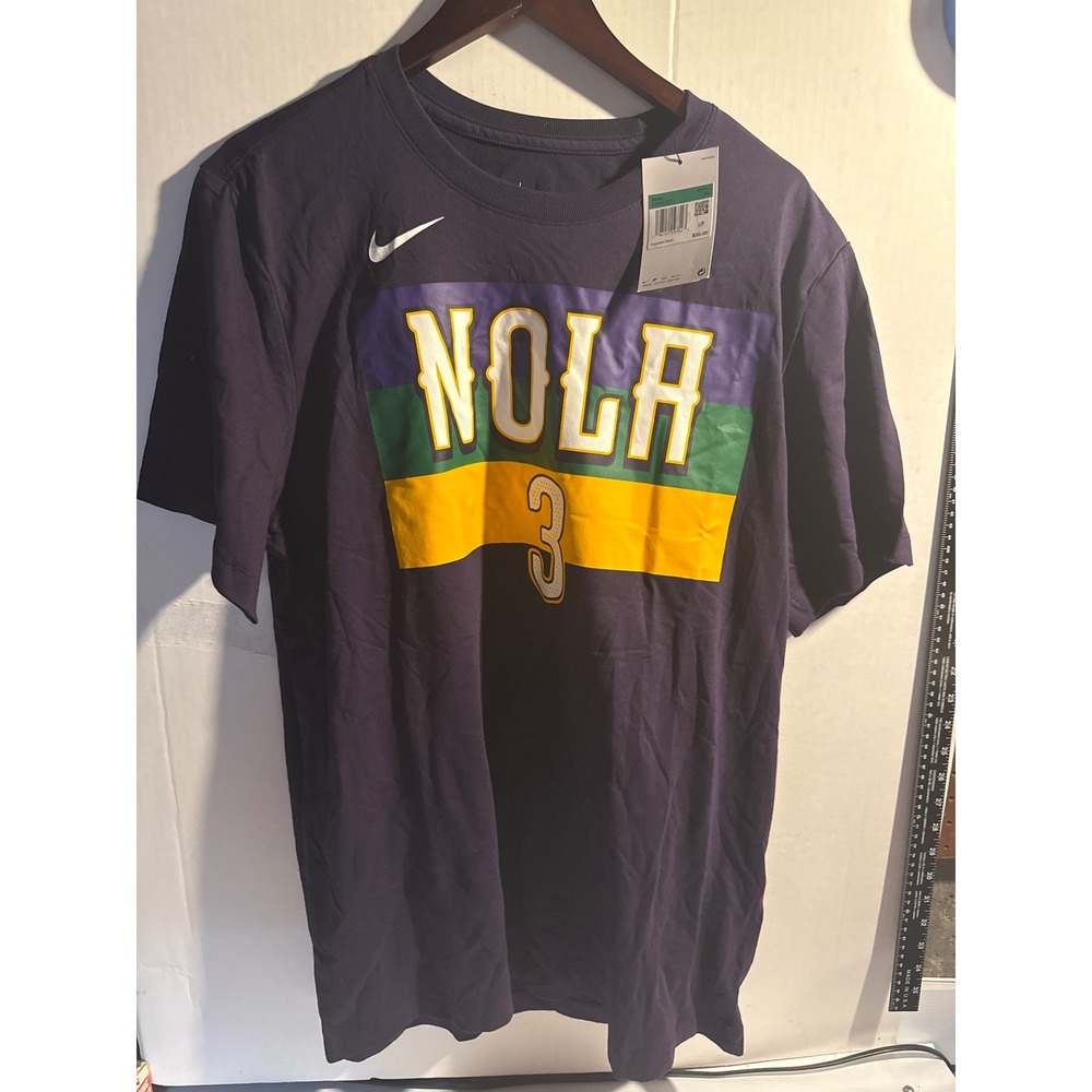 Nike NBA New Orleans Pelicans CJ McCollum NOLA City Edition Purple T-Shirt XL